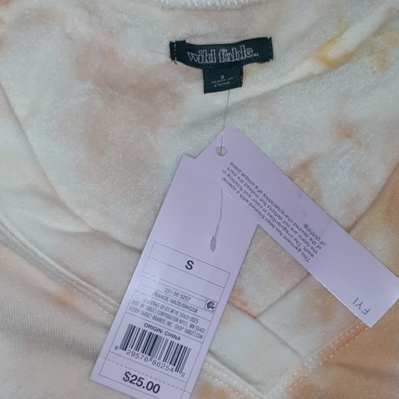 NWT Wild Fable Orange White Tie Dye Dress Sz Small - Picture 7 of 8